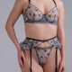 Flower lingerie set black
