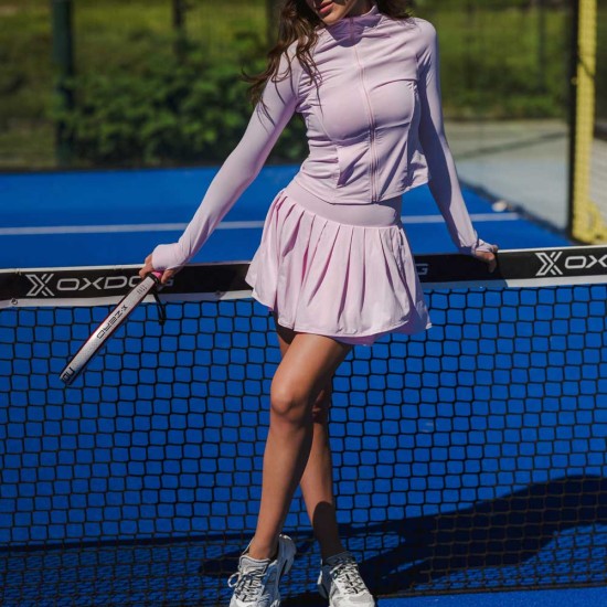 Set Baby Pink Дамски спортен сет (яке + пола)