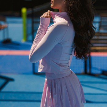 Set Baby Pink Дамски спортен сет (яке + пола)