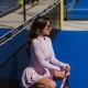 Set Baby Pink Дамски спортен сет (яке + пола)